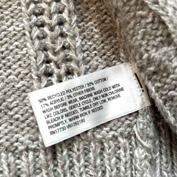 2T cat&Jack sparkly cable knit open cardigan sweater - Picture 6 of 7